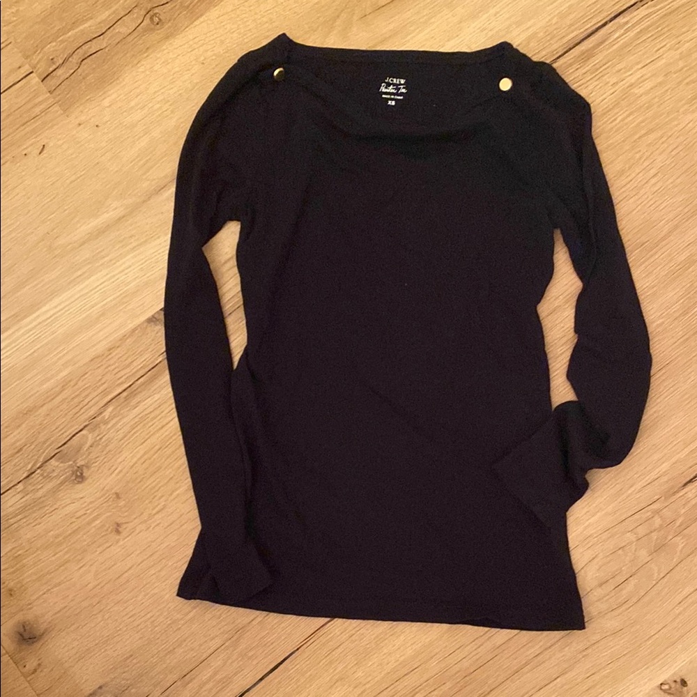 J. Crew NAVY Fitted Long Sleeve Tee